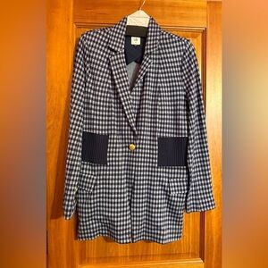 CAbi Black and White Checkered Blazer